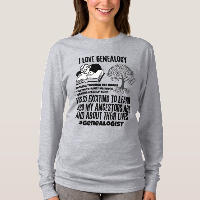 I kärlek genealogy T-Shirt (Framsida)