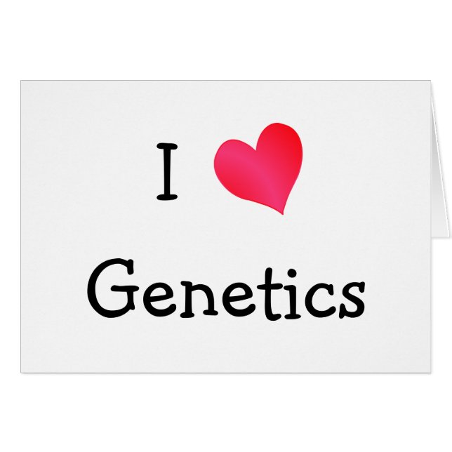 I Kärlek Genetics Hälsningskort (Framsidan Horizontal)