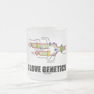 I Kärlek-genetik (DNA-replikering) Frostad Glasmugg
