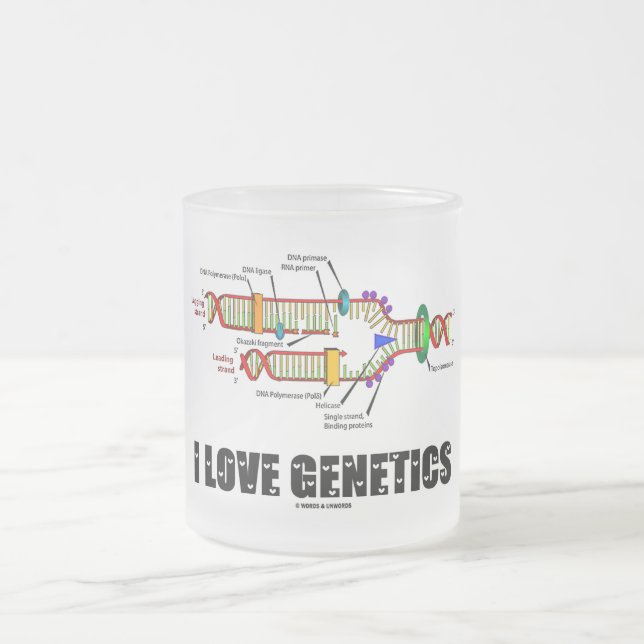 I Kärlek-genetik (DNA-replikering) Frostad Glasmugg (Center)