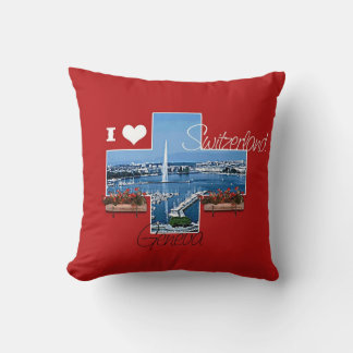 I kärlek Genève, Schweiz - Pillow Kudde