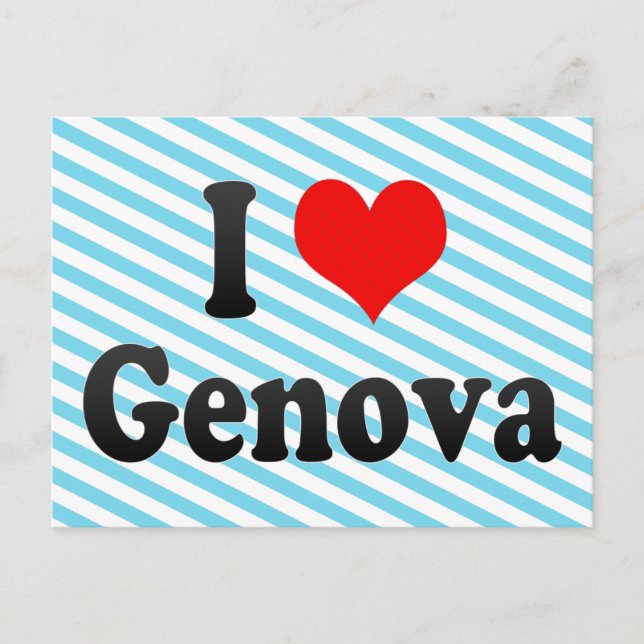 I Kärlek Genova, Italien Vykort (Framsida)