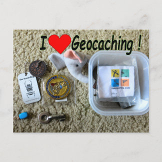 I Kärlek Geocaching-vykort: Öppna cache Vykort