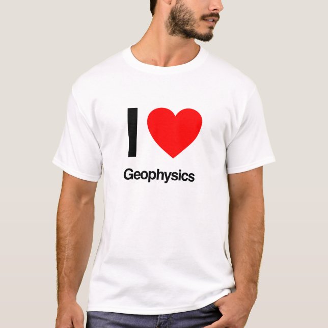 i kärlek geofysik tee shirt (Framsida)