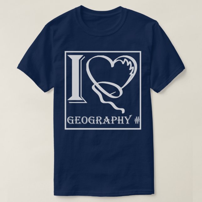 I kärlek geografi 11 t shirt (Design framsida)