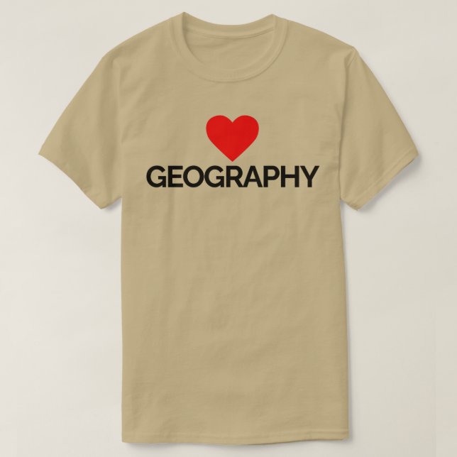 I kärlek geografi 6 t shirt (Design framsida)