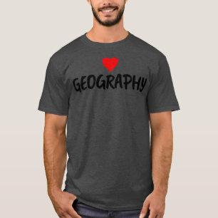I kärlek geografi (hjärta) t shirt