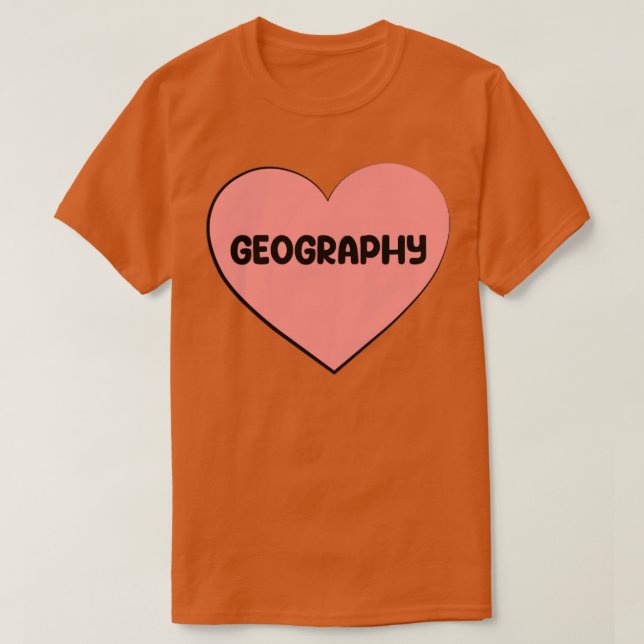 i kärlek GEOGRAPHY T Shirt (Design framsida)