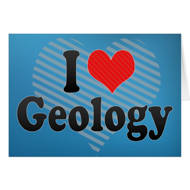 I Kärlek Geologi Hälsningskort (Framsidan Horizontal)