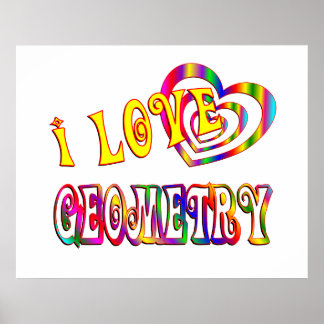 I Kärlek Geometri Poster