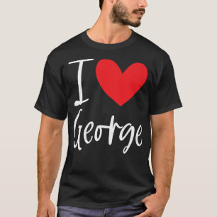 I Kärlek George Namn Personlig Boy Man BFF Friend T Shirt