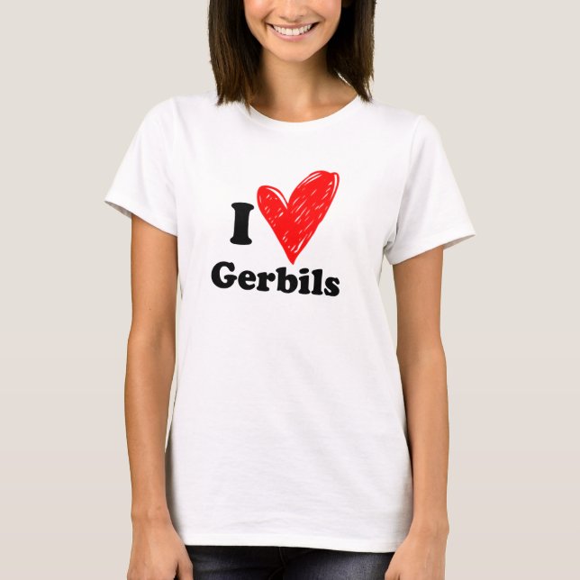 I kärlek Gerbils Tee (Framsida)
