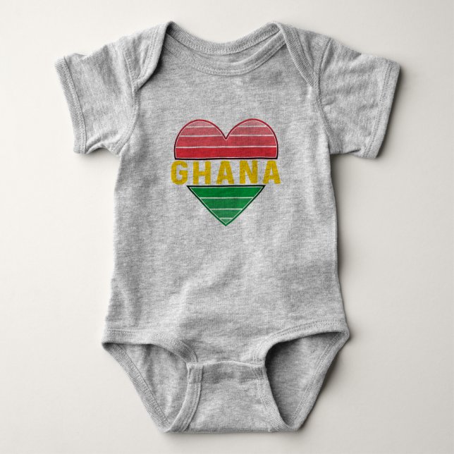 I Kärlek Ghana, Ghanaian Heart T Shirt (Framsida)