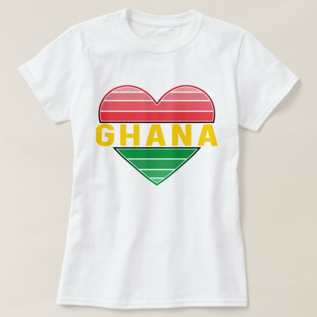 I Kärlek Ghana, Ghanaian Heart T Shirt (Design framsida)