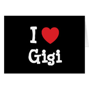 I kärlek Gigi hjärta T-Shirt Hälsningskort