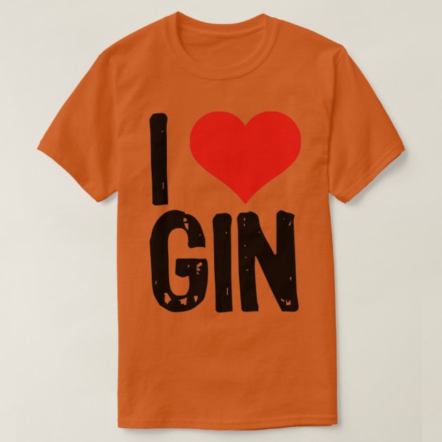 I Kärlek Gin T Shirt (Design framsida)