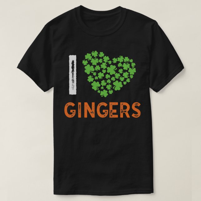 I Kärlek Ginger Funny I Kärlek Rödhårig Gift Idea T Shirt (Design framsida)