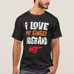 I Kärlek Ginger Make Matching par Valentine T Shirt