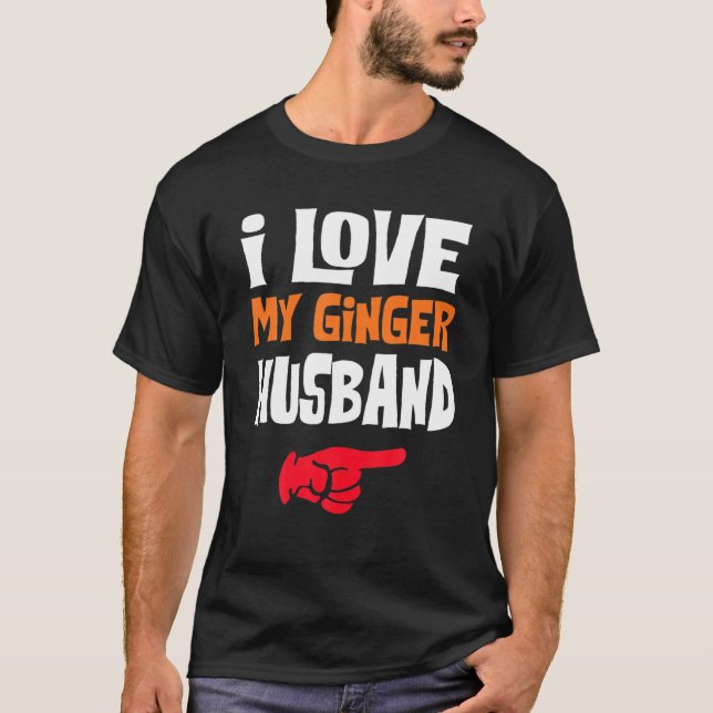 I Kärlek Ginger Make Matching par Valentine T Shirt (Framsida)