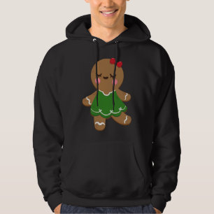 I Kärlek Gingerbröd Cookies Girls-julen Hoodie