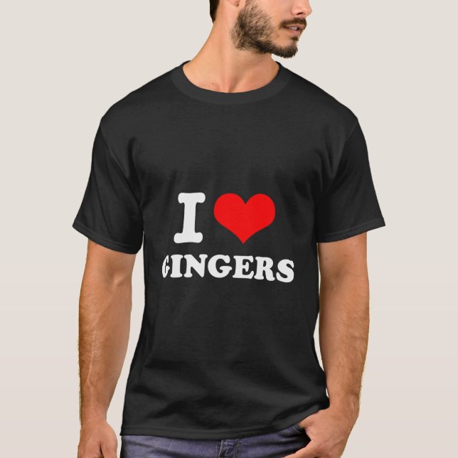 I Kärlek Gingers - jag Heart Gingers T Shirt (Framsida)