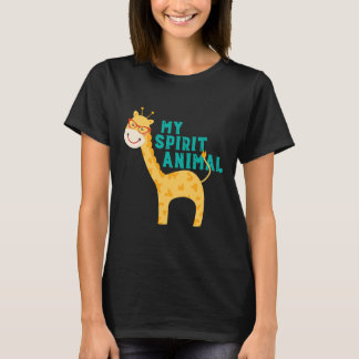 I Kärlek Giraffe My Spirit Animal T Shirt