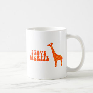 I Kärlek Giraffe (Orange) Kaffemugg