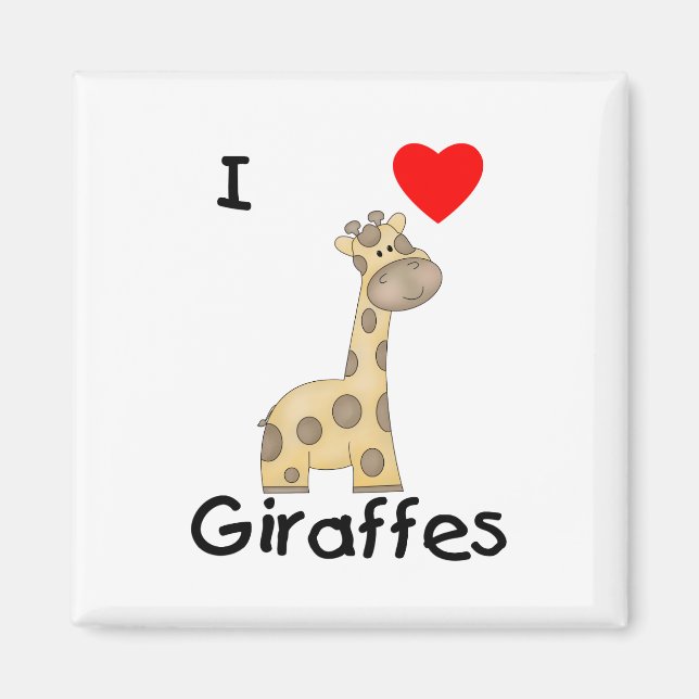 I Kärlek Giraffes (2) Magnet (Framsidan)