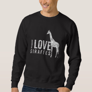 I Kärlek Giraffes Giraffe Animal Lång Ärmad Tröja