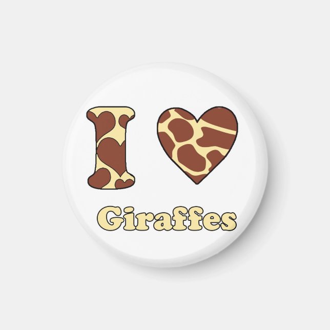 I kärlek Giraffes Magnet (Framsidan)