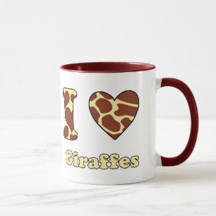 I kärlek giraffes mugg