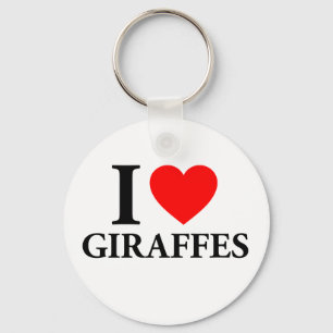 I Kärlek Giraffes Nyckelring
