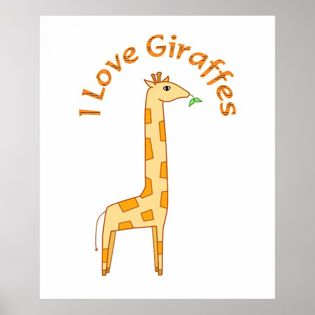 I Kärlek Giraffes Poster (Framsidan)