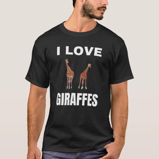 I kärlek Giraffes T Shirt (Framsida)
