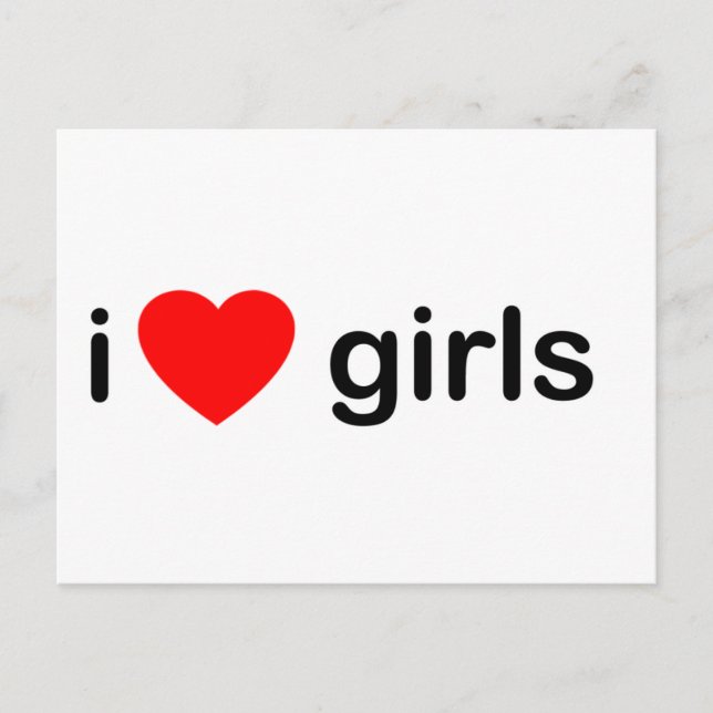 I Kärlek Girls Vykort (Framsida)