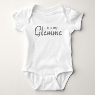 I kärlek Glamma baby bodykostymer T-shirt