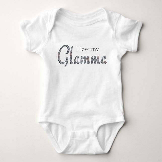 I kärlek Glamma baby bodykostymer T-shirt (Framsida)