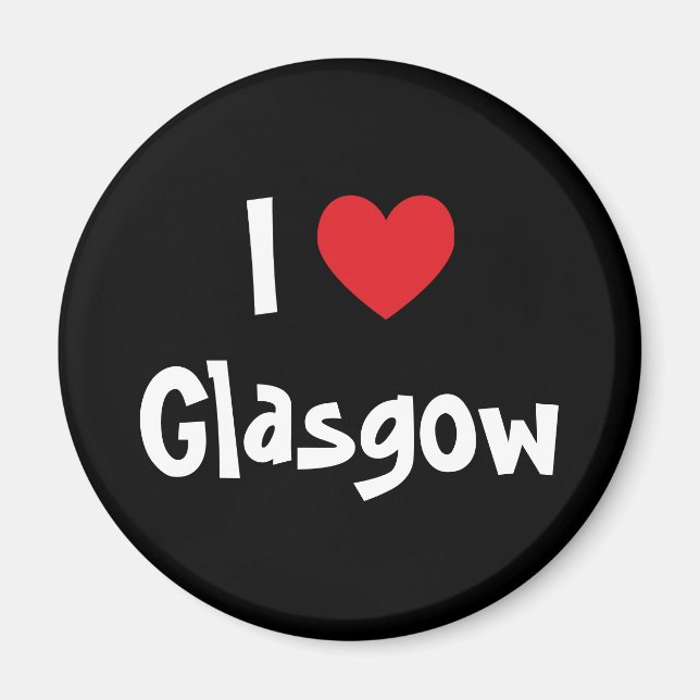 I Kärlek Glasgow Magnet (Framsidan)