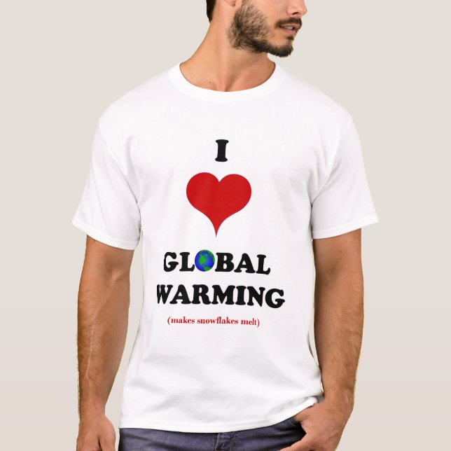 I Kärlek Global uppvärmning T Shirt (Framsida)