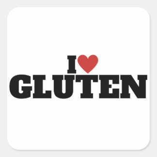 I Kärlek Gluten Fyrkantigt Klistermärke