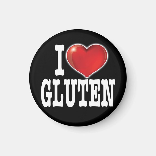 I KÄRLEK GLUTEN (Mörk Version) Magnet (Framsidan)