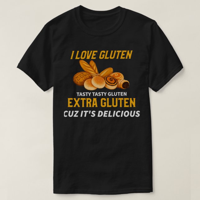 I Kärlek Gluten T Shirt (Design framsida)