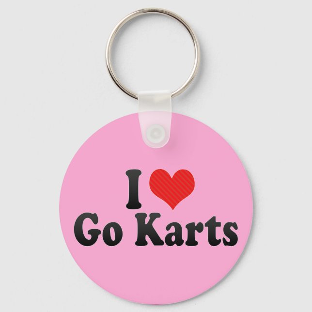 I Kärlek Go Karts Nyckelring (Framsida)