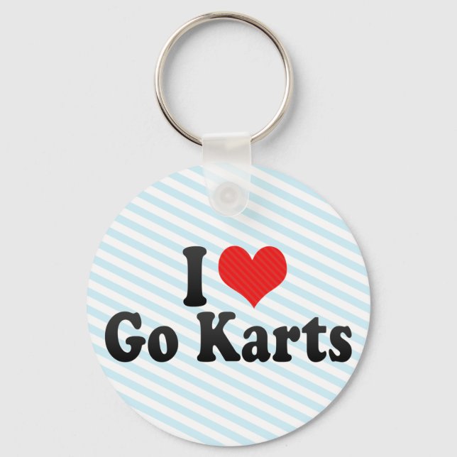 I Kärlek Go Karts Nyckelring (Framsida)