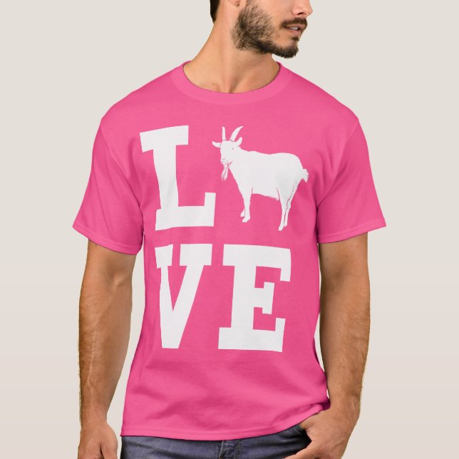 I Kärlek Goats Animal Lover T Shirt (Framsida)
