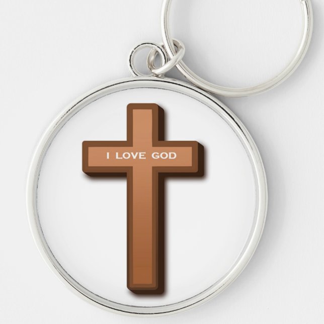 "I KÄRLEK GOD" KOR RUND SILVERFÄRGAD NYCKELRING (Framsidan)