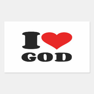 I KÄRLEK GOD REKTANGULÄRT KLISTERMÄRKE