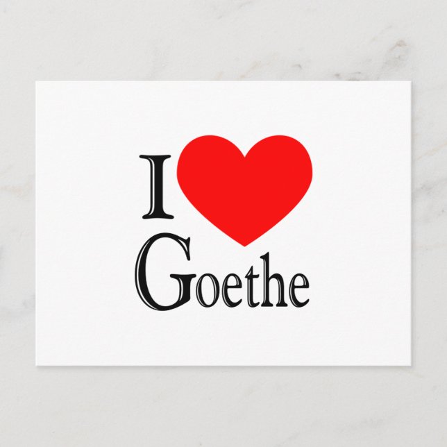 I Kärlek Goethe Vykort (Framsida)