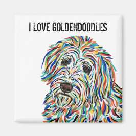 I Kärlek Goldendoodles Magnet