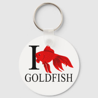I Kärlek Goldfish Keychains Nyckelring